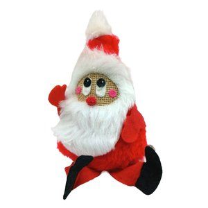 Vintage Santa Claus Shelf Sitter Christmas Plush by Russ Berrie & Co 1975 Felt L